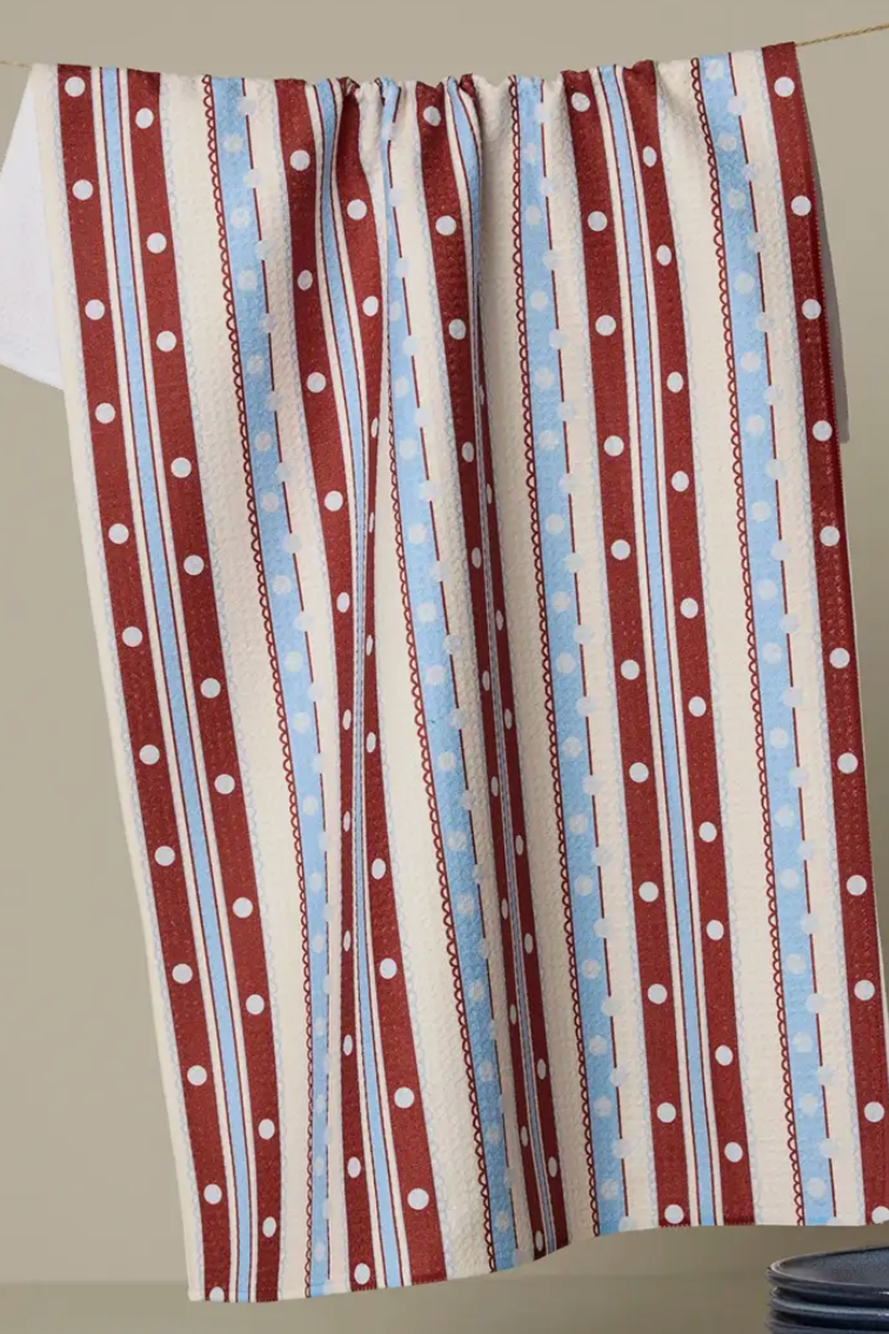 Geometry Kitchen Tea Towel - Blue Skies Stripes