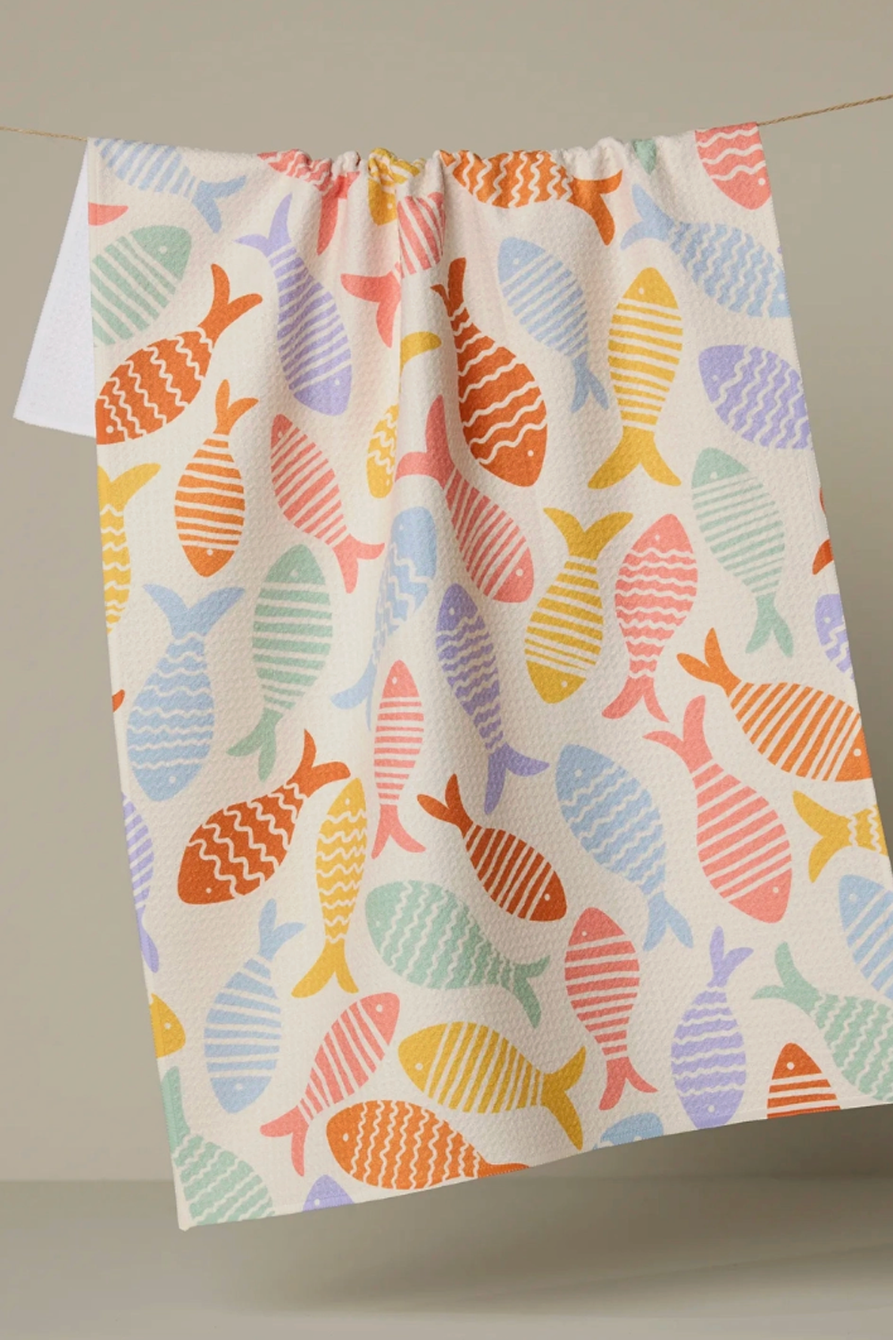 Geometry Kitchen Tea Towel - Fish Flip