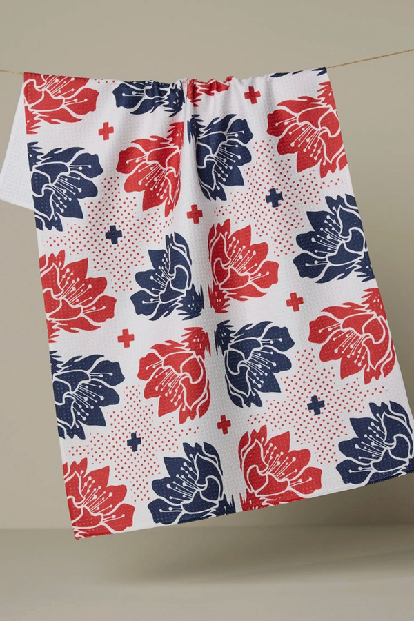 Geometry Kitchen Tea Towel - Founding Floral