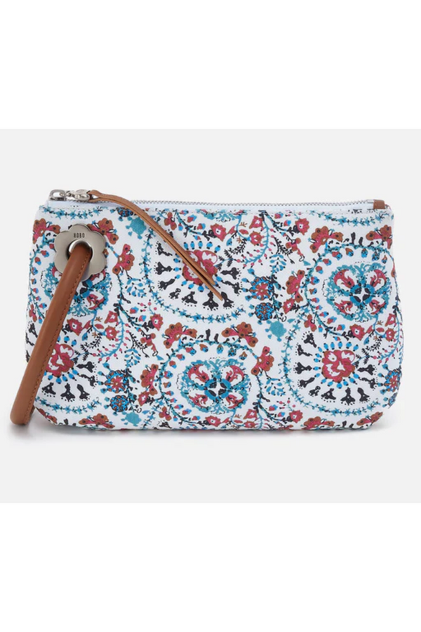 Daisy Daze Large Wristlet - Cotton Canvas Batik Blooms