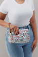 Daisy Daze Large Wristlet - Cotton Canvas Batik Blooms