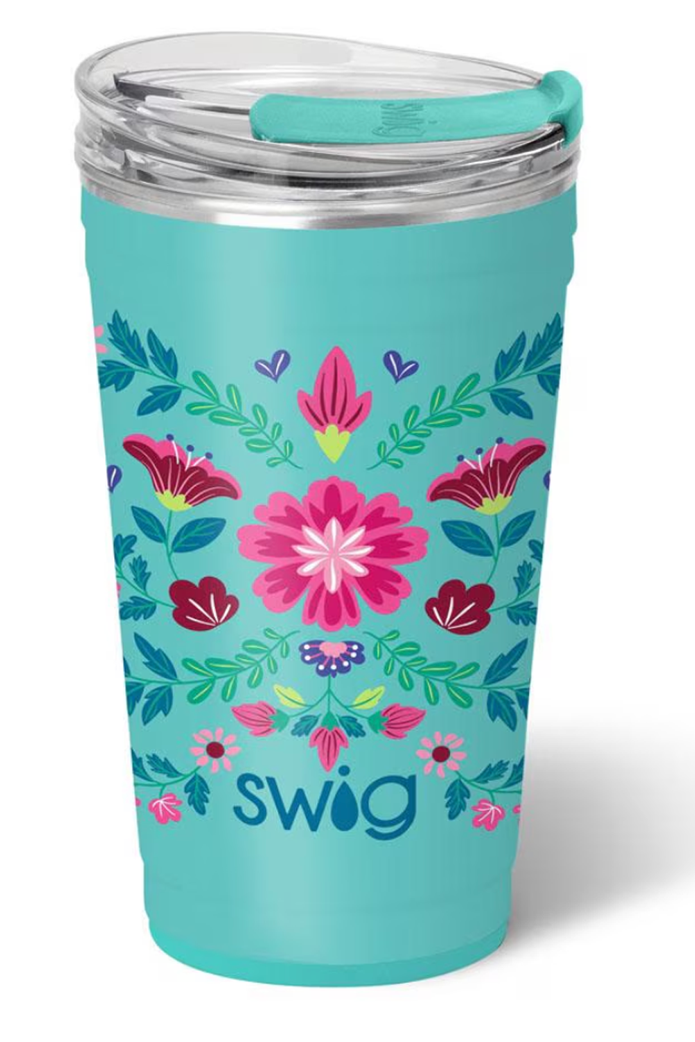 Swig Party Cup 24oz - Flora Azul