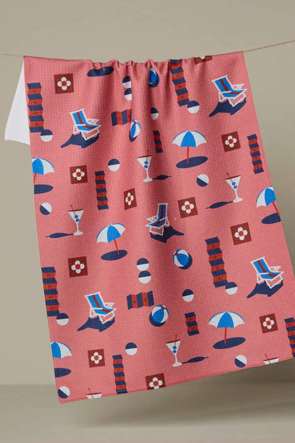 Geometry Kitchen Tea Towel - Geo Beach Day