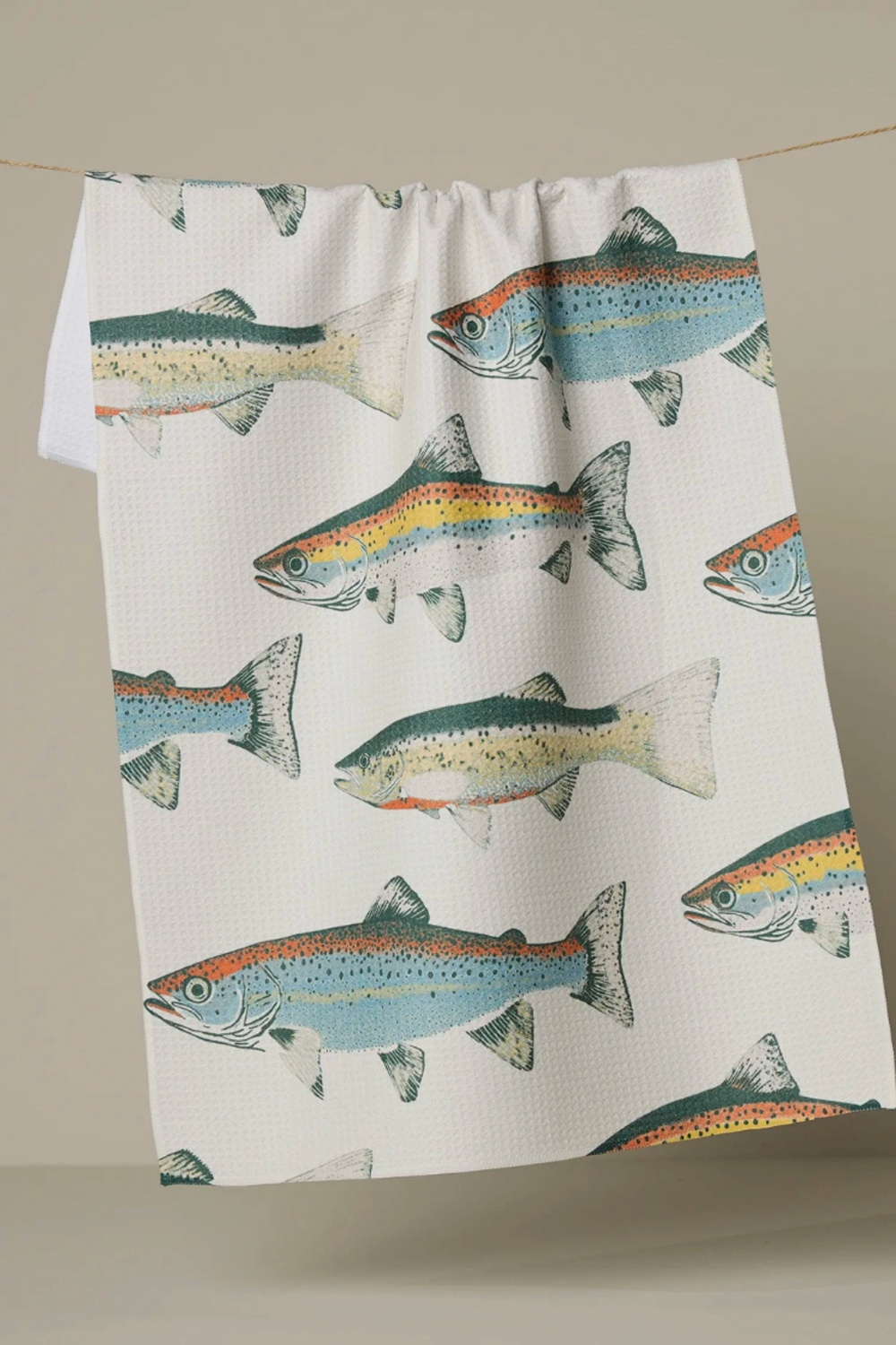 Geometry Kitchen Tea Towel - Hooked on Fishing