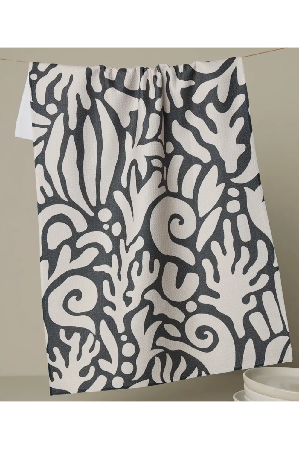 Geometry Kitchen Tea Towel - Inkwell Reef