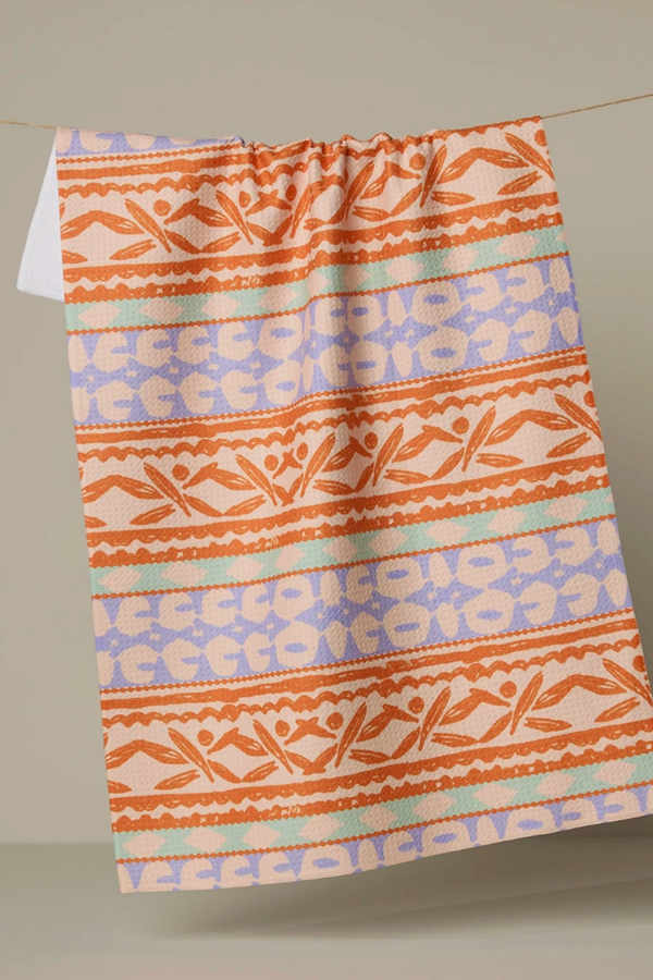 Geometry Kitchen Tea Towel - Mango Lagoon