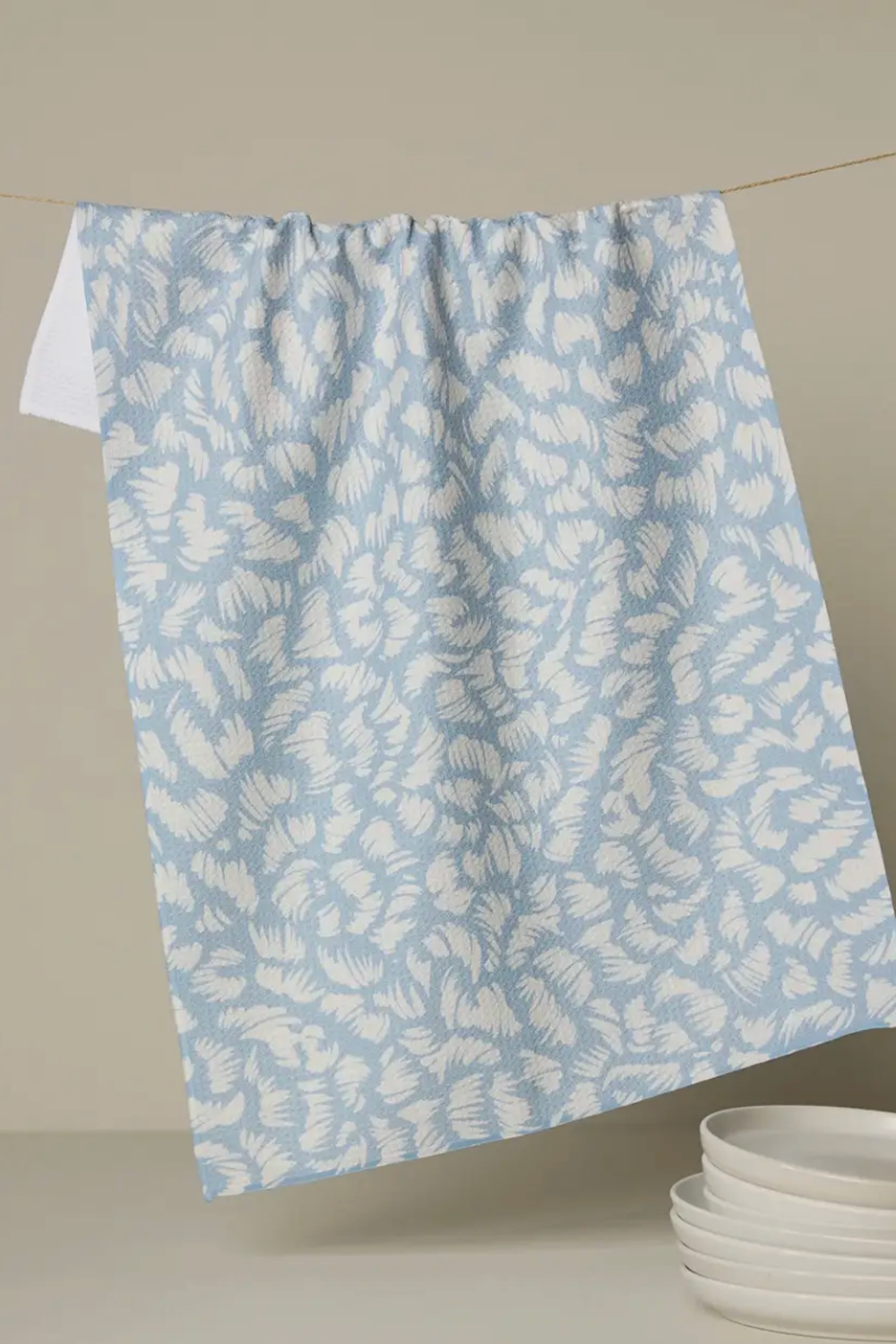 Geometry Kitchen Tea Towel - Marine Haze