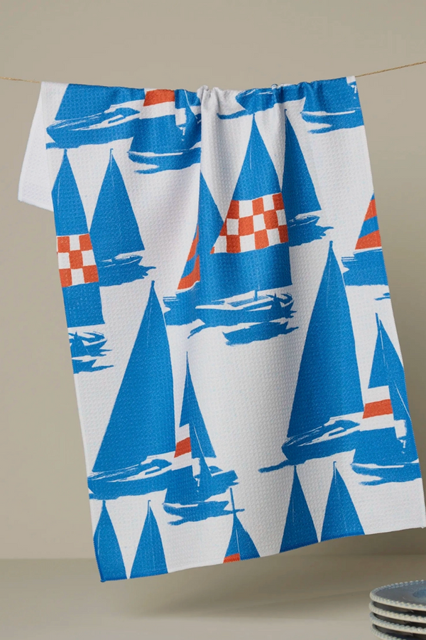 Geometry Kitchen Tea Towel - Nautical Mile