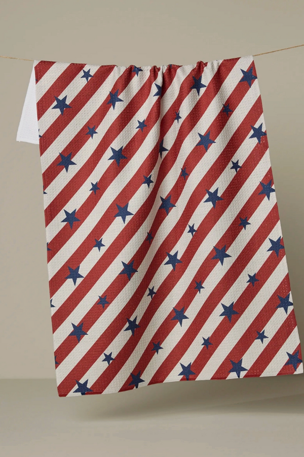 Geometry Kitchen Tea Towel - Patriotic Stripe