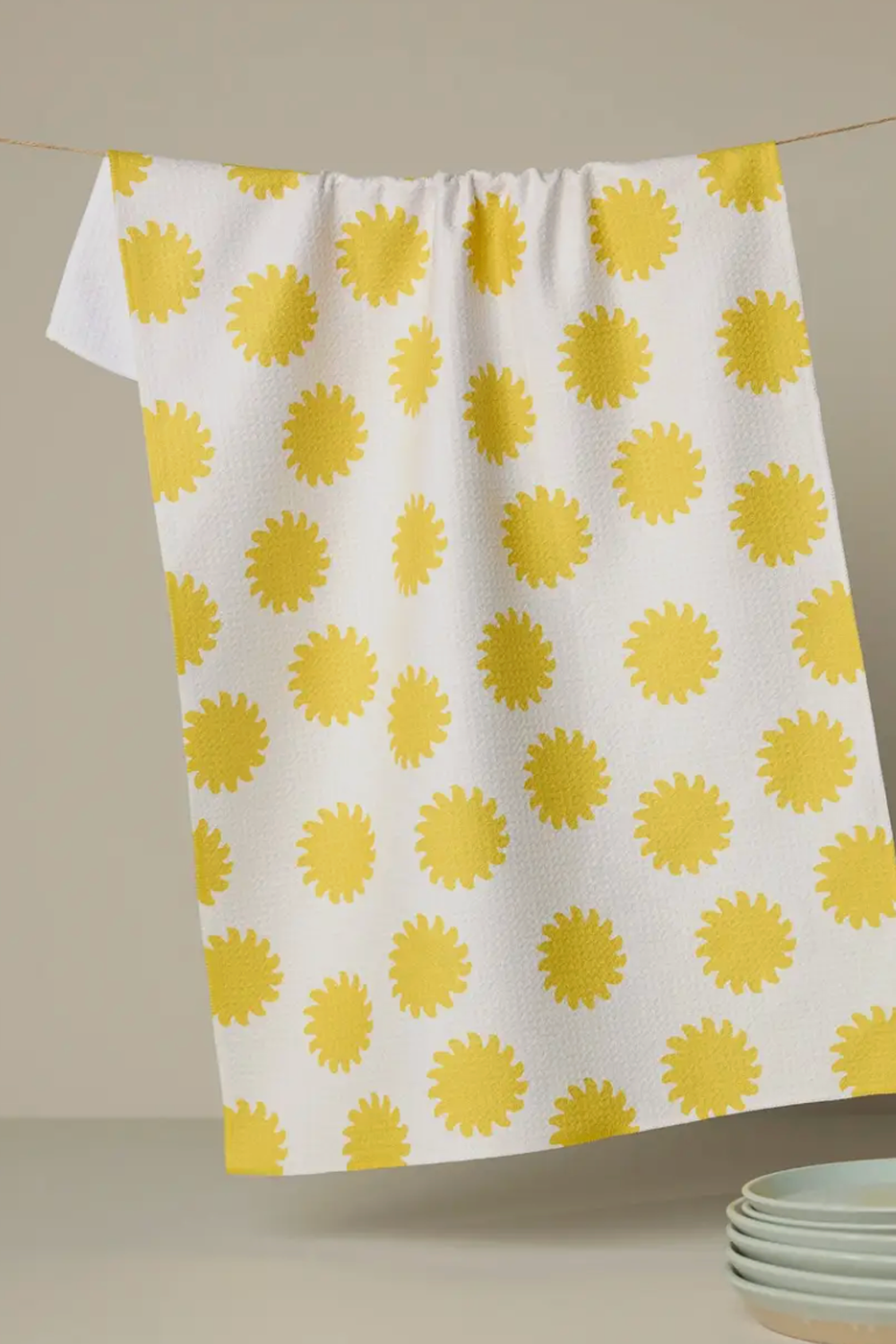 Geometry Kitchen Tea Towel - Sunny Side