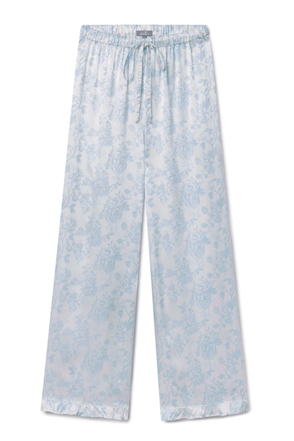 Katie Flower Pant with Ruffle - Blue