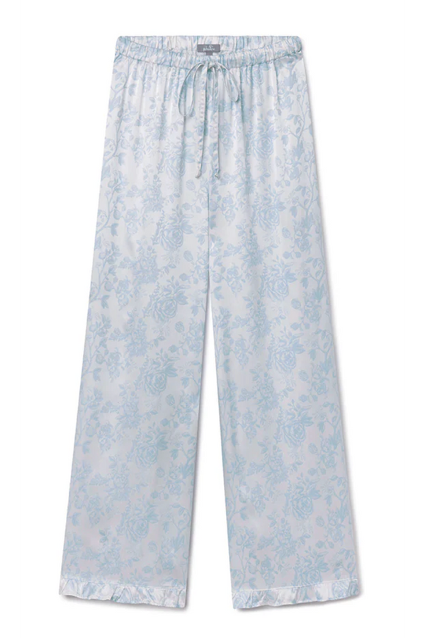 Katie Flower Pant with Ruffle - Blue