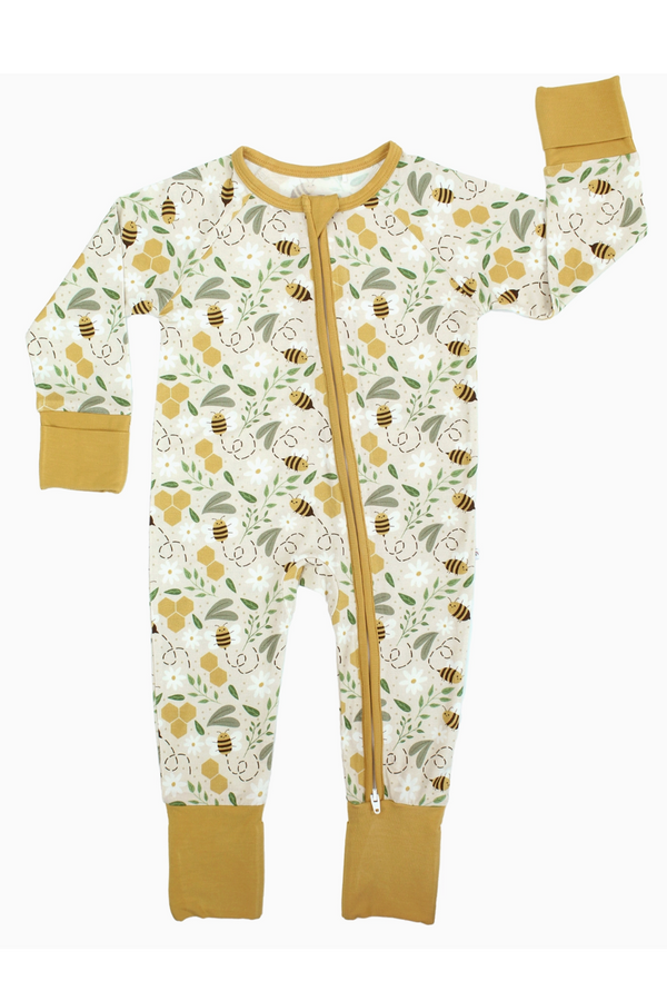 Bamboo Sleeper Pajamas - Happy Honey Bees