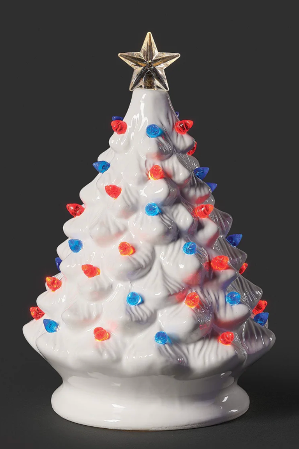 RM Lighted Red, White, and Blue Christmas Tree