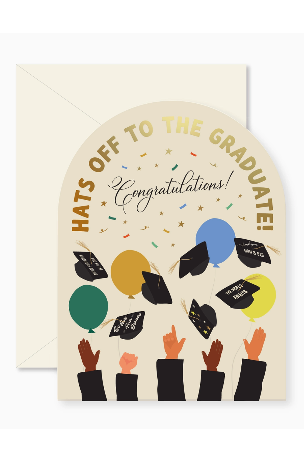 GPD Graduation Greeting Card - Hats Off