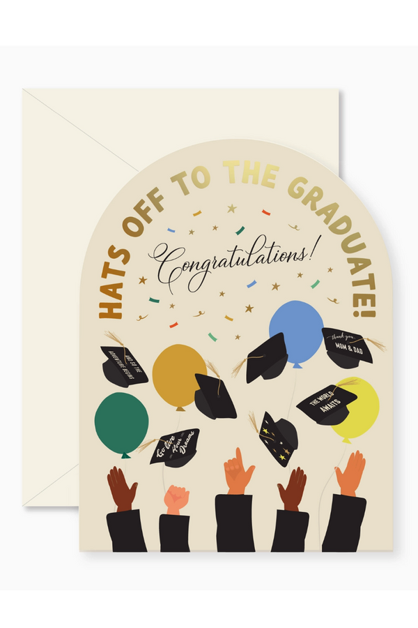 GPD Graduation Greeting Card - Hats Off