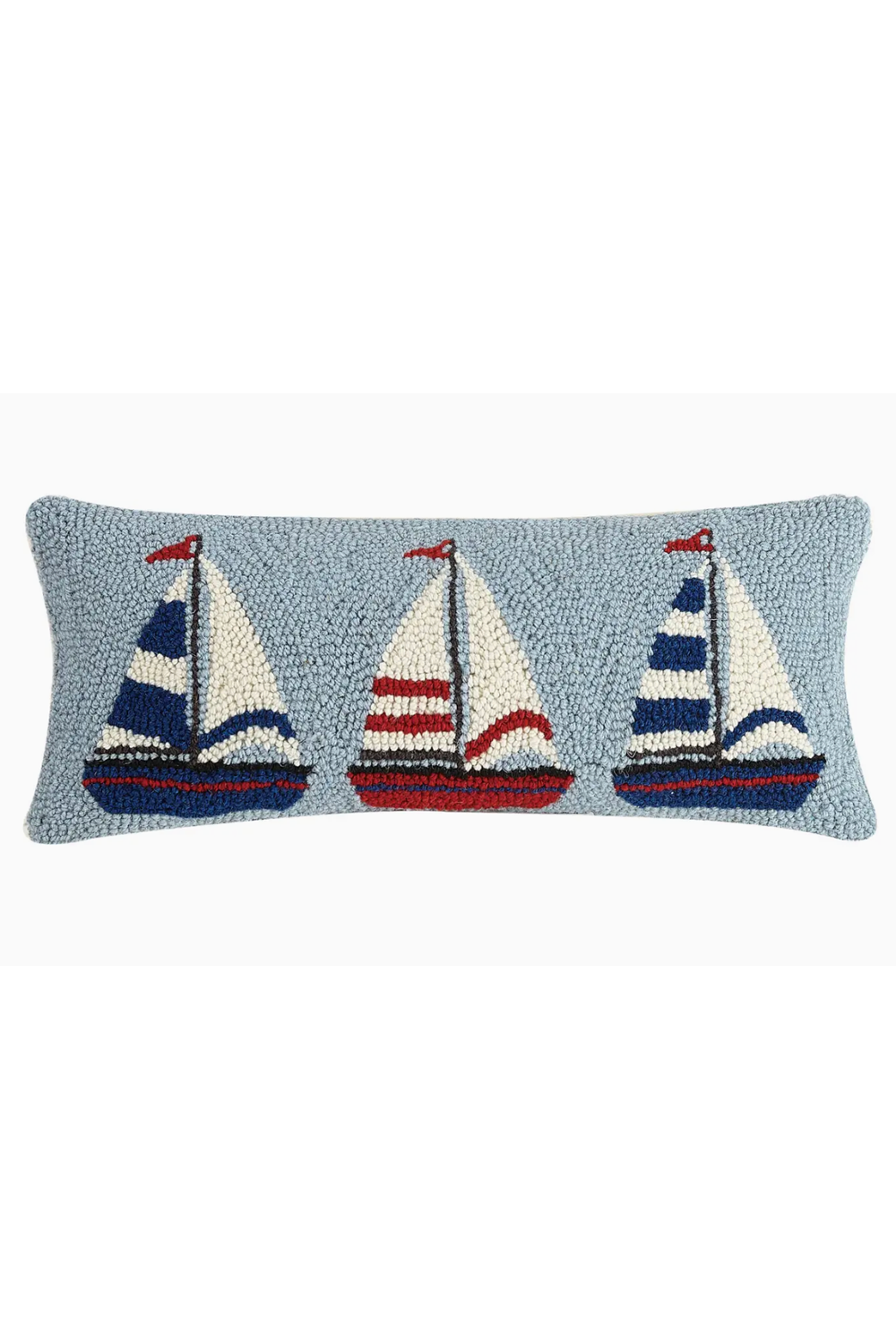 Hooked Mini Pillow - Sailboat Trio