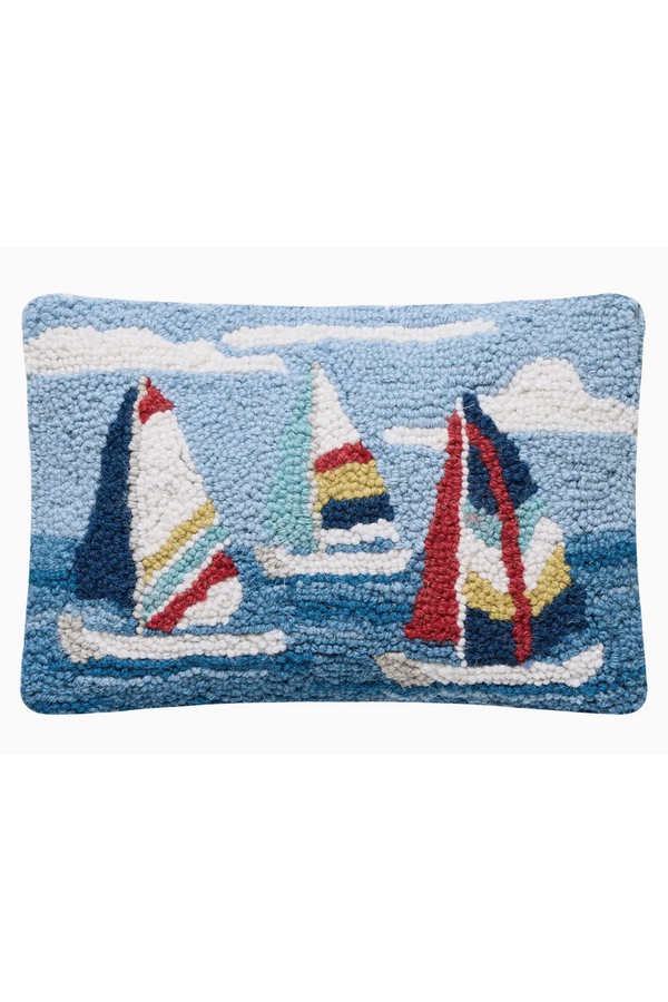 Hooked Mini Pillow - Regatta Sails
