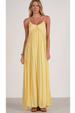 EL Summer Maxi Spagetti Strap Dress - Vanilla Yellow