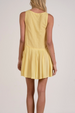 EL V-Neck Sleeveless Short Dress - Vanilla Yellow