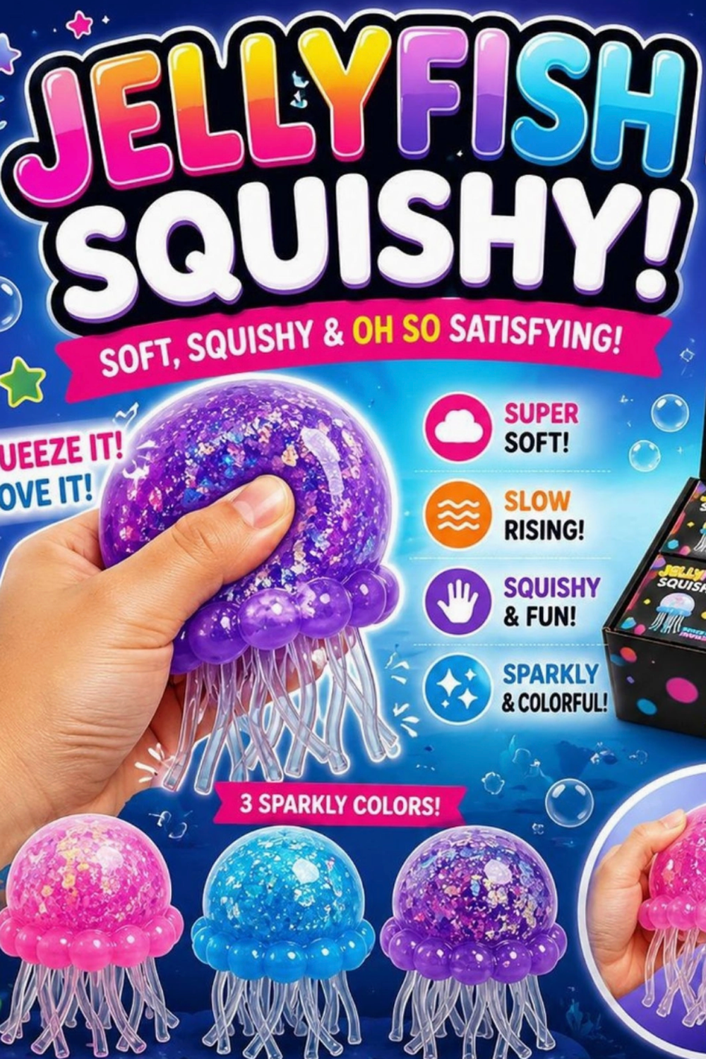 Jellyfish Glitter Squishy