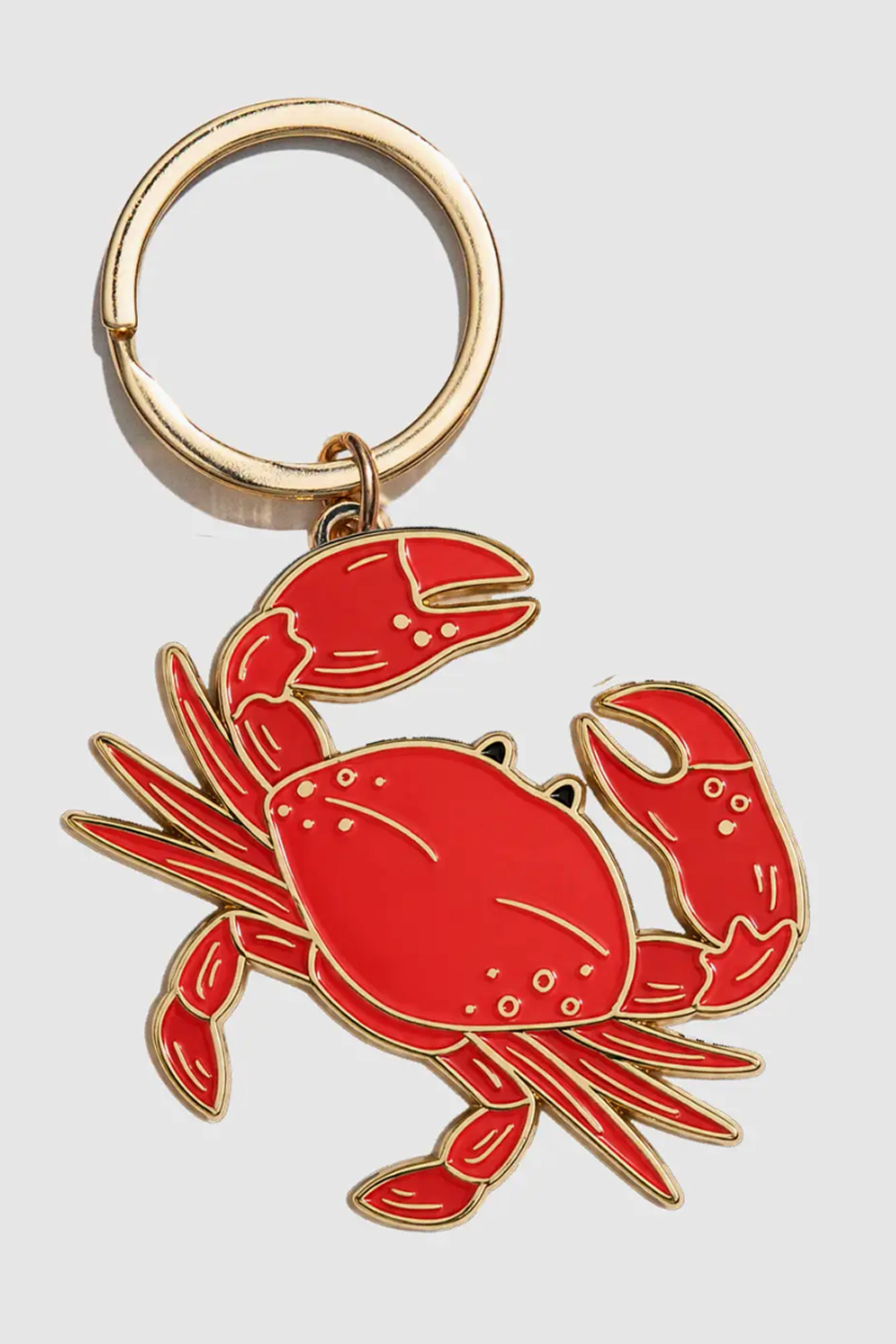Trendy Enamel Keychain - Red Crab
