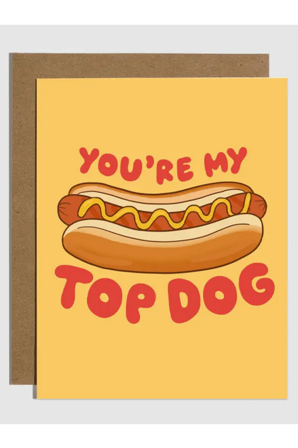 Trendy Birthday Card - You're My Top Dog
