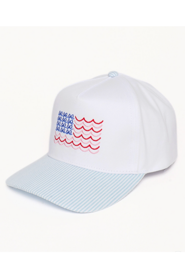 Baseball Cap - Americana USA Wave Bow