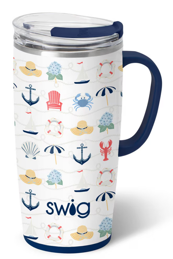 TALL Modern Coffee Mug - Shoreline
