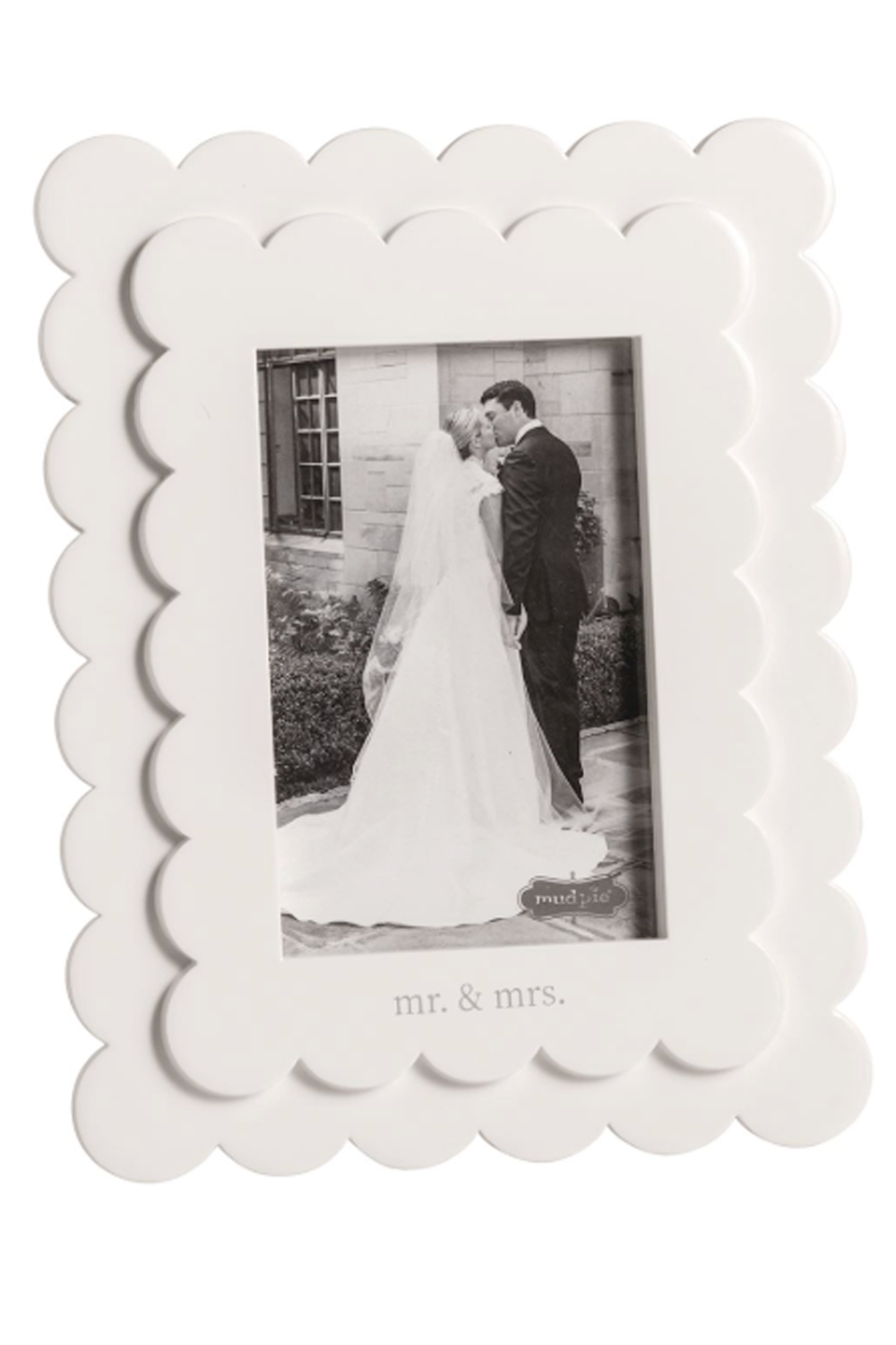 Mr. & Mrs. Scallop Wood Frame