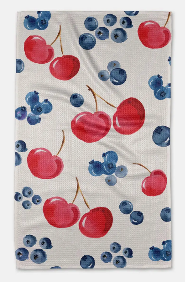 Geometry Kitchen Tea Towel - Cherry on Top