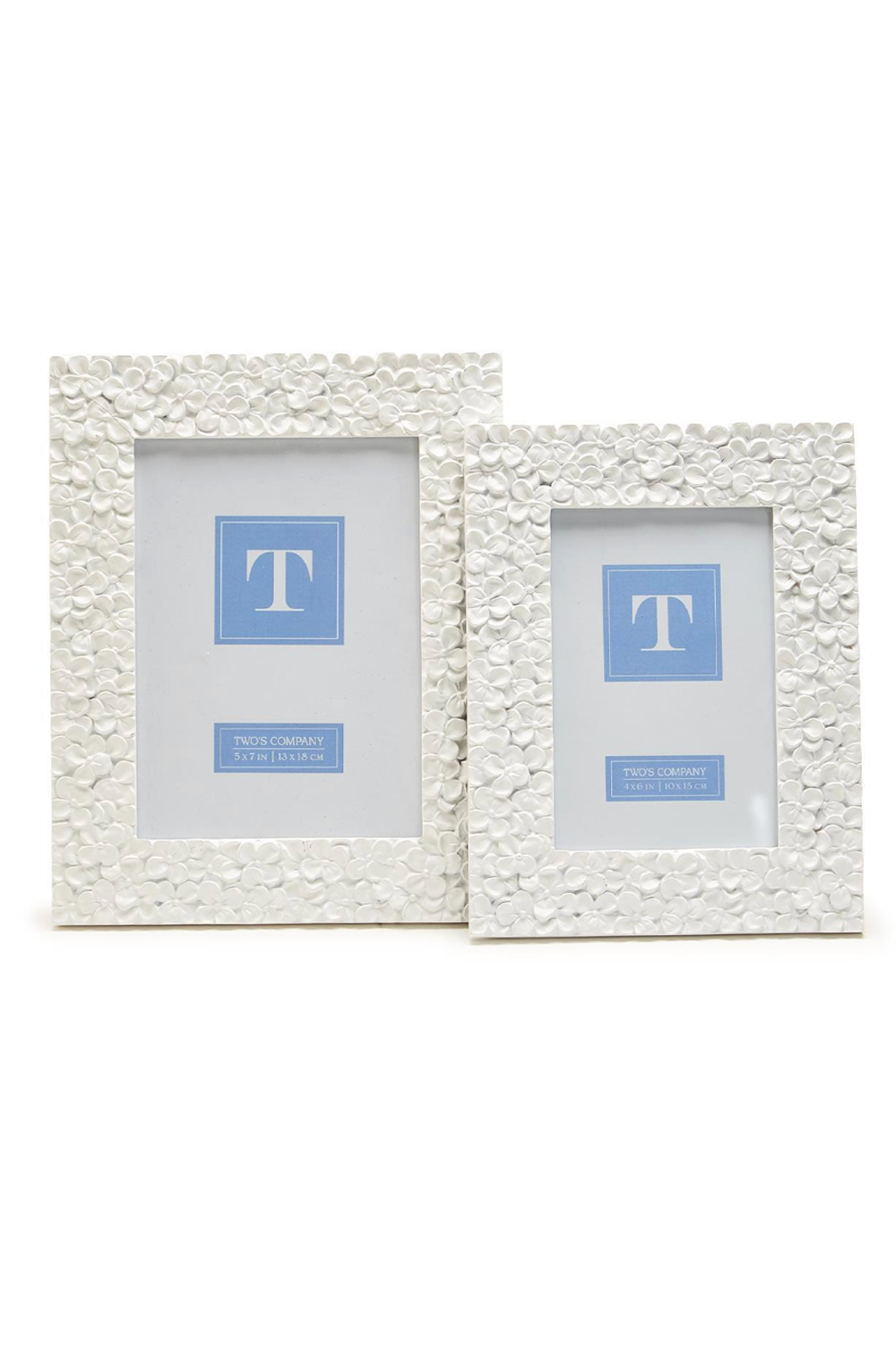 Hydrangea Rectangle Frame - White