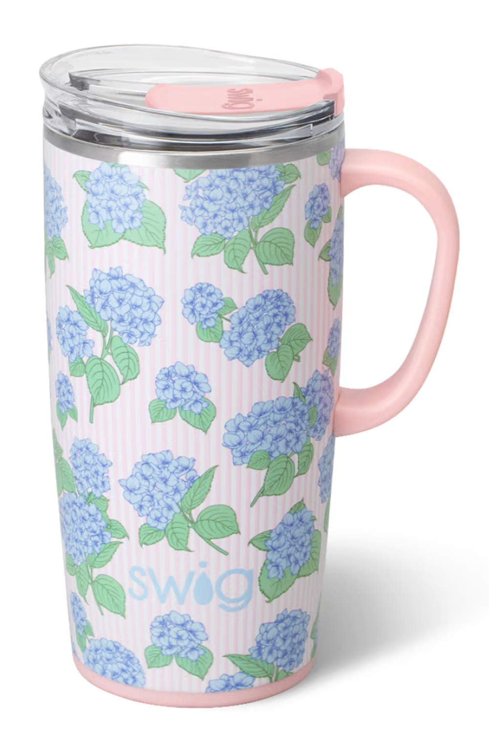 TALL Modern Coffee Mug - Hydrangeas