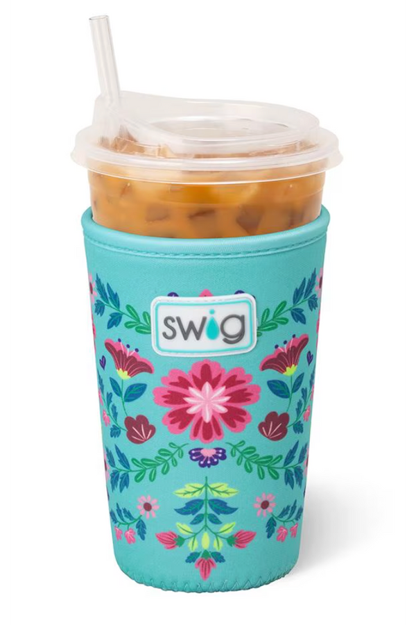 Swig Cup Coolie - Flora Azul