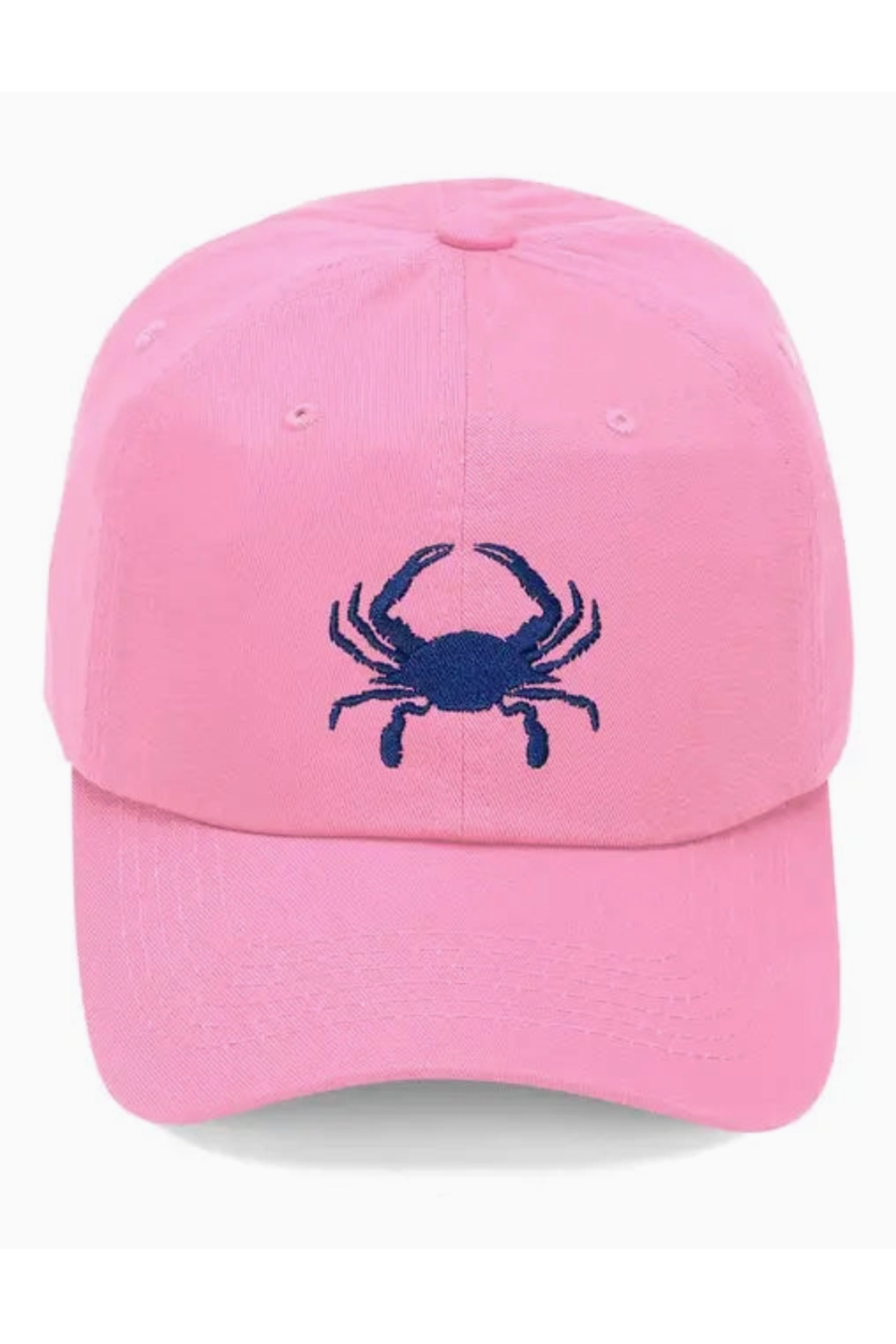 Baseball Cap - Embroidered Crab Light Pink