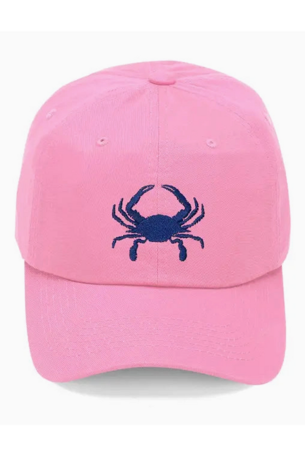 Baseball Cap - Embroidered Crab Light Pink