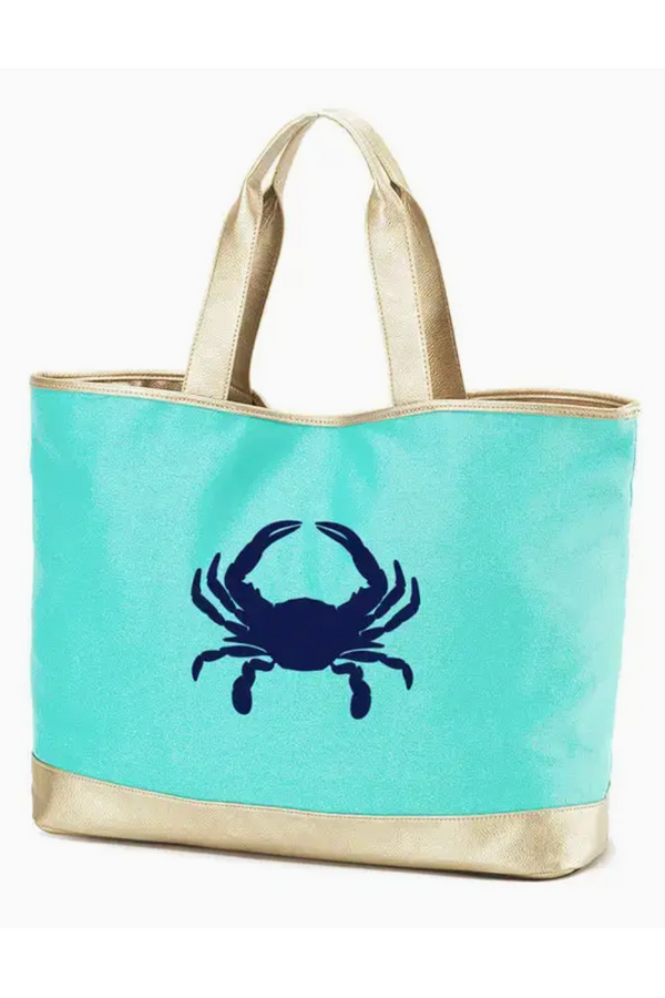 Crab Cabana Tote - Mint