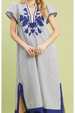 Palm Springs Stripe Midi Dress - Blue