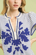 Palm Springs Stripe Midi Dress - Blue