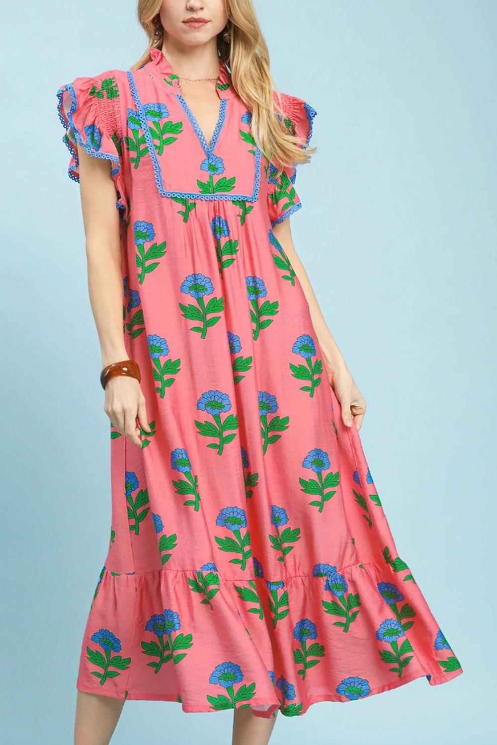 California Ruffle Dress - Pink