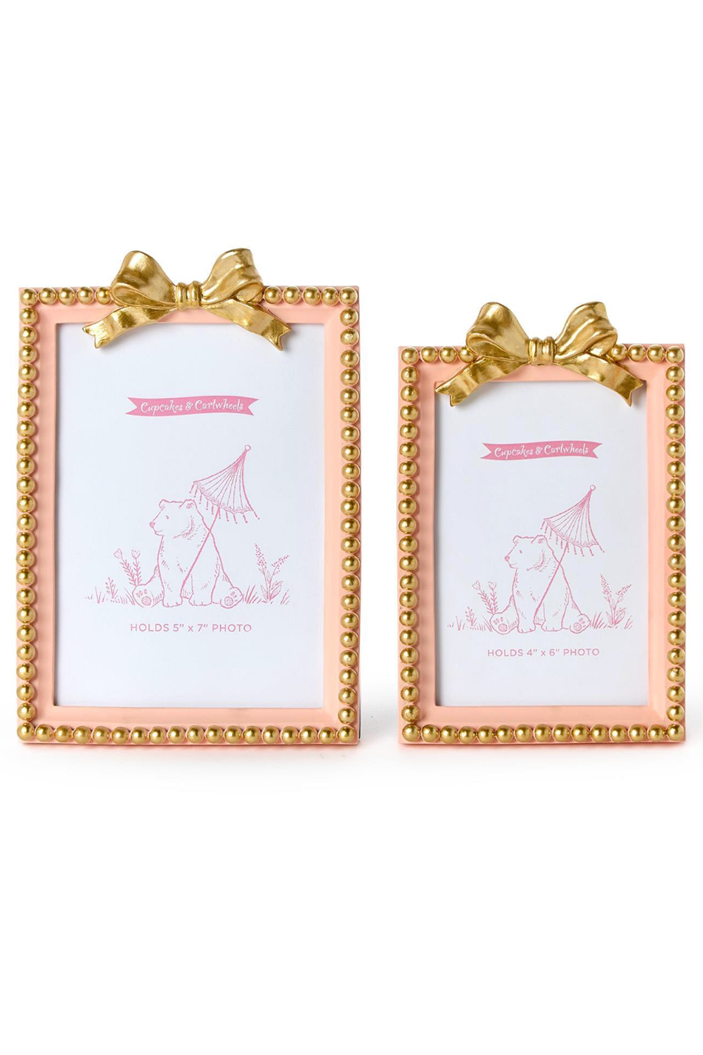 Golden Bow Frame - Pink