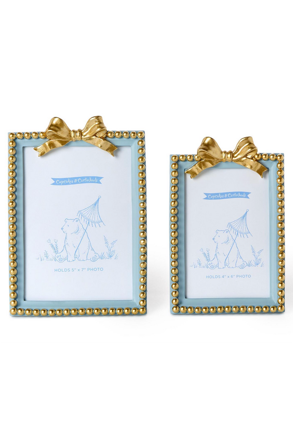 Golden Bow Frame - Blue