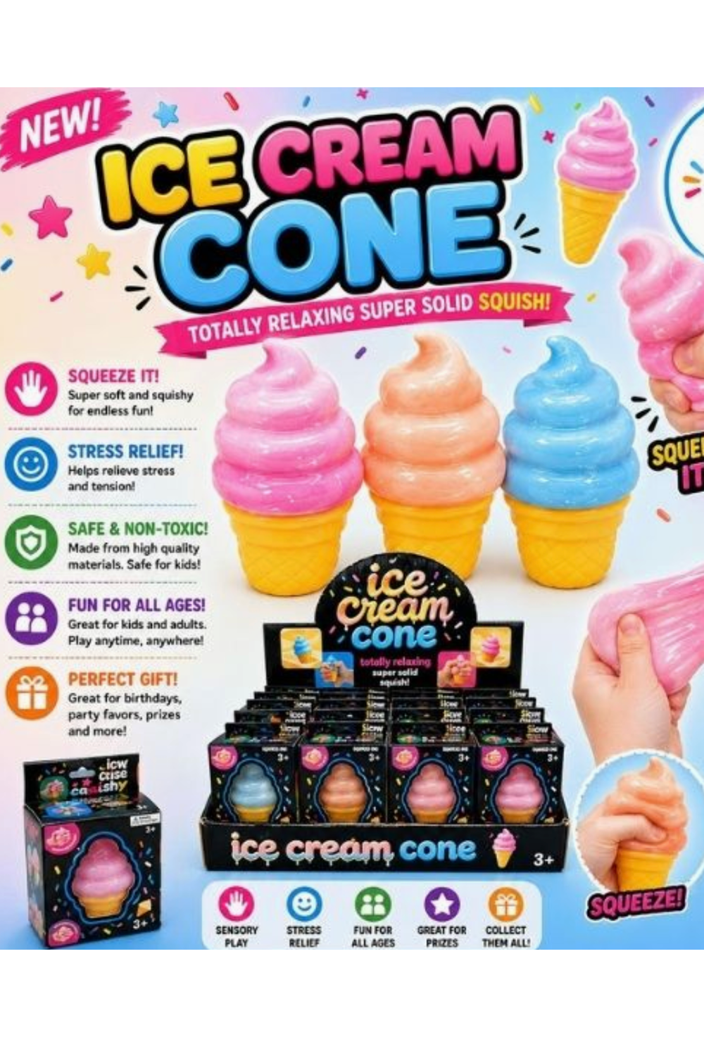 Ice Cream Squeeze Toy