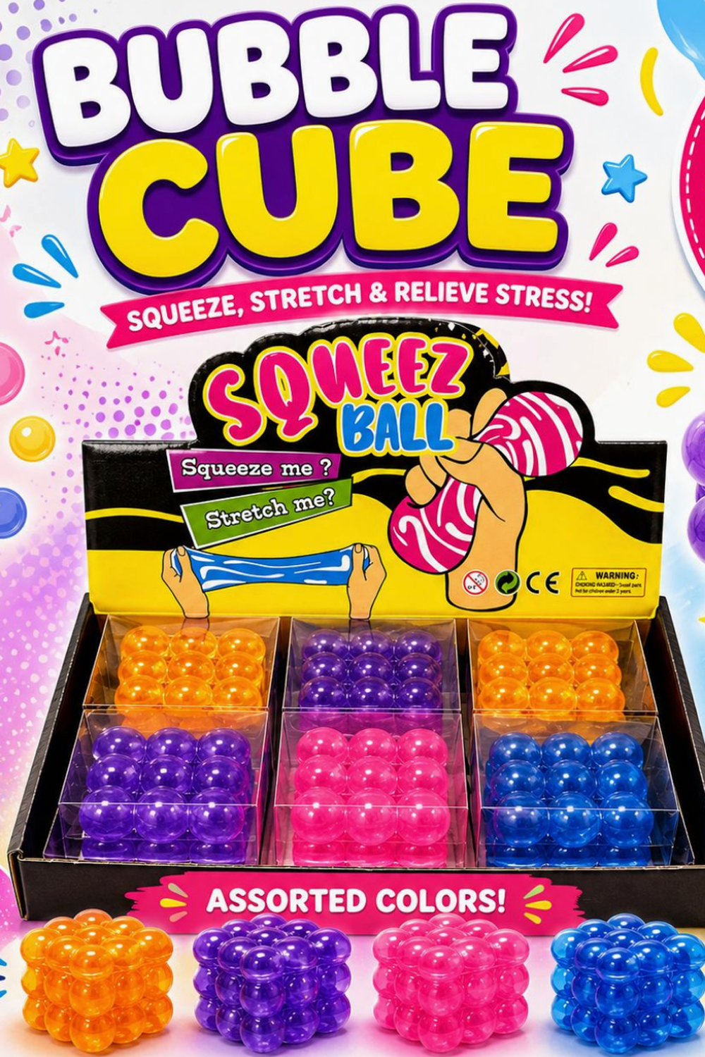 Bubble Cube Squeeze Toy