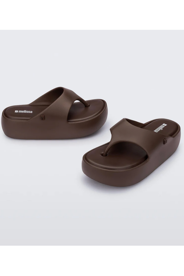 Free Platform Thong Shoe - Bronze Brown