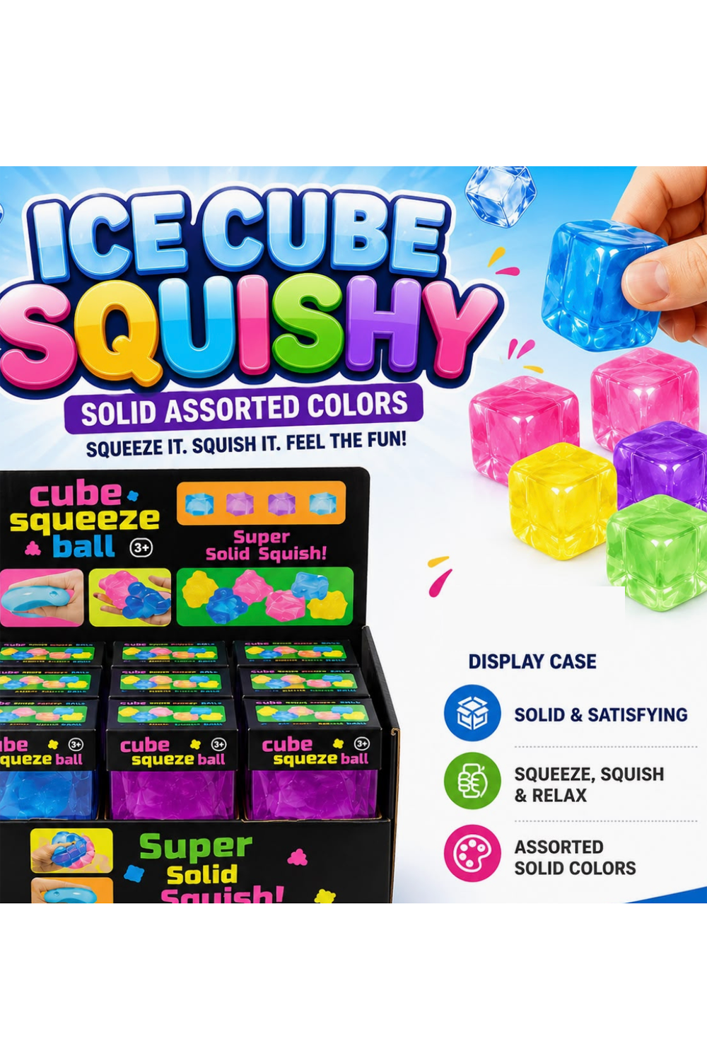 Ice Cube Squeeze Ball Toy