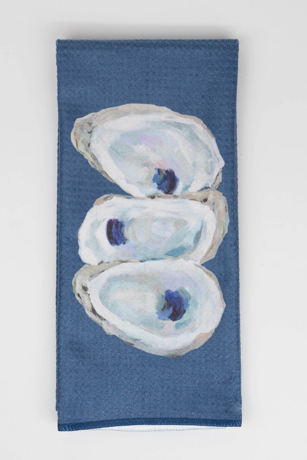 Kim Hovell Tea Towel - Coastal Oysters