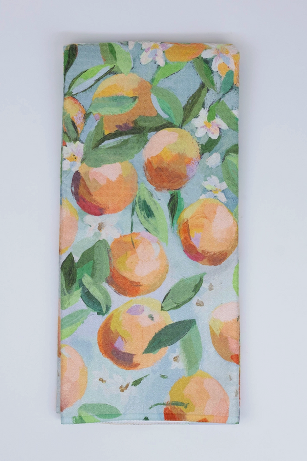 Kim Hovell Tea Towel - Orange Blossom