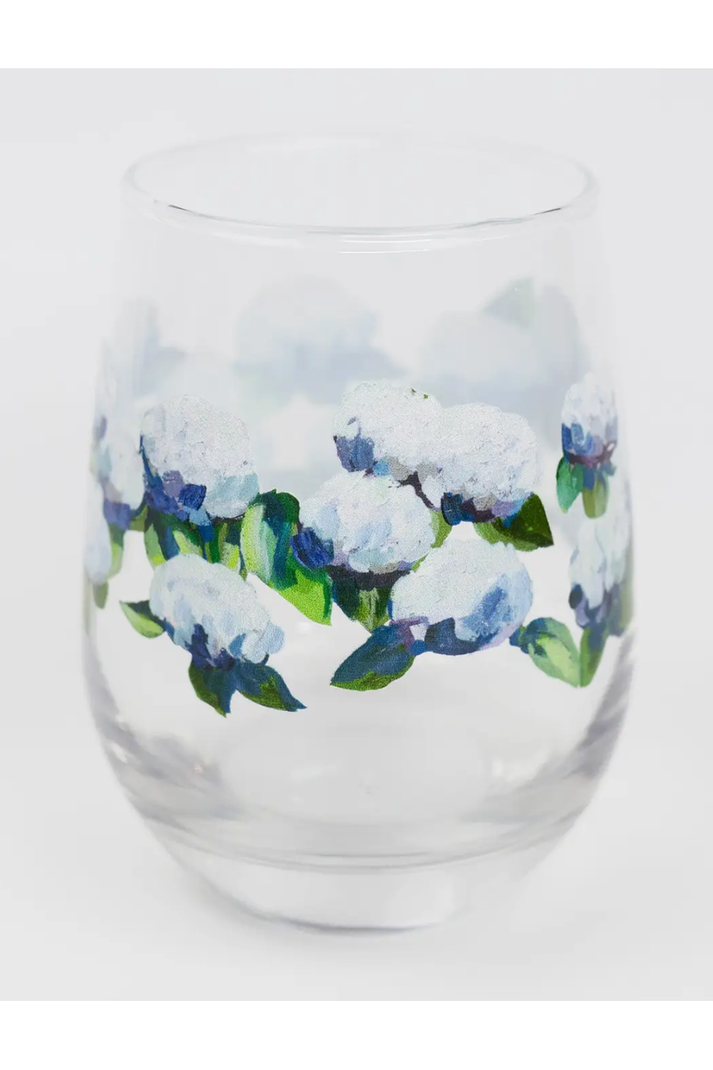 Hovell Wine Glass - Coastal Hydrangeas