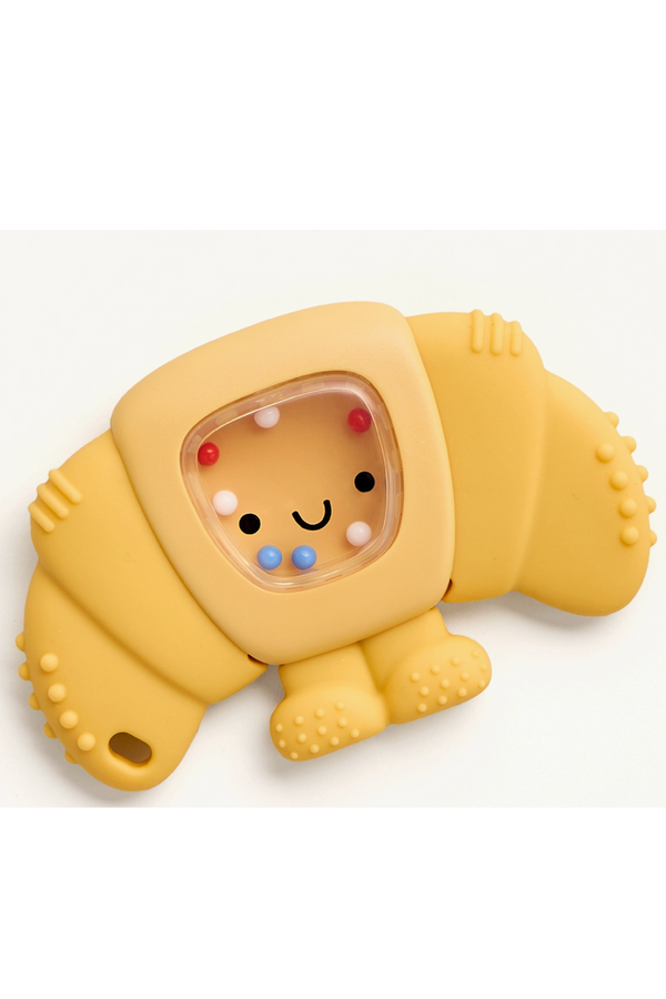 Itzy Shake Teether with Rattle - Croissant